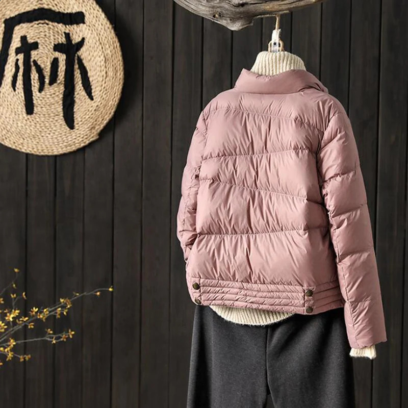 SEDUTMO Spring Duck Down Jacket Womens Ultra Thin Short Inflatable Jacket Winter Ultra Thin Pocket Park ED1432 240913