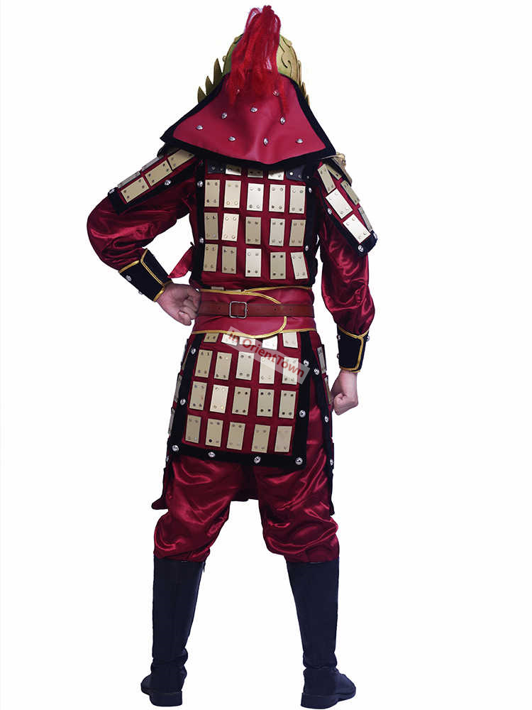 Ancient China Helmet Armor Costume Suits General Hanfu Armour Film TV Unique Outfit Historical Play Soldier Cosplay Garment