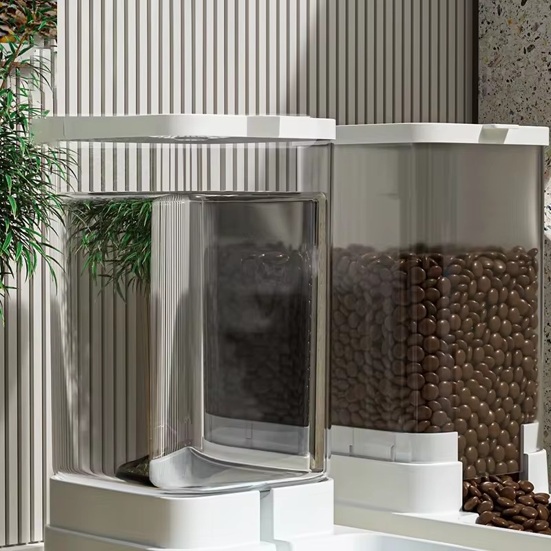 Dog Feeder Cat Water Dispenser Automatic Bowl Transparent Pet Food Storage Dispenser Container Puppy Kitten Accessories