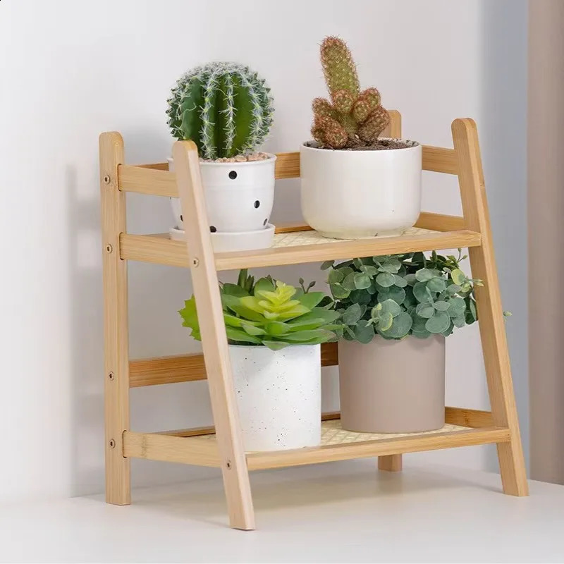 Wooden Storage Shelf for Kitchen Rattan Desktop Organizer Display Rack Spice Rack for Countertop Makeup Organizer for vanity 240910