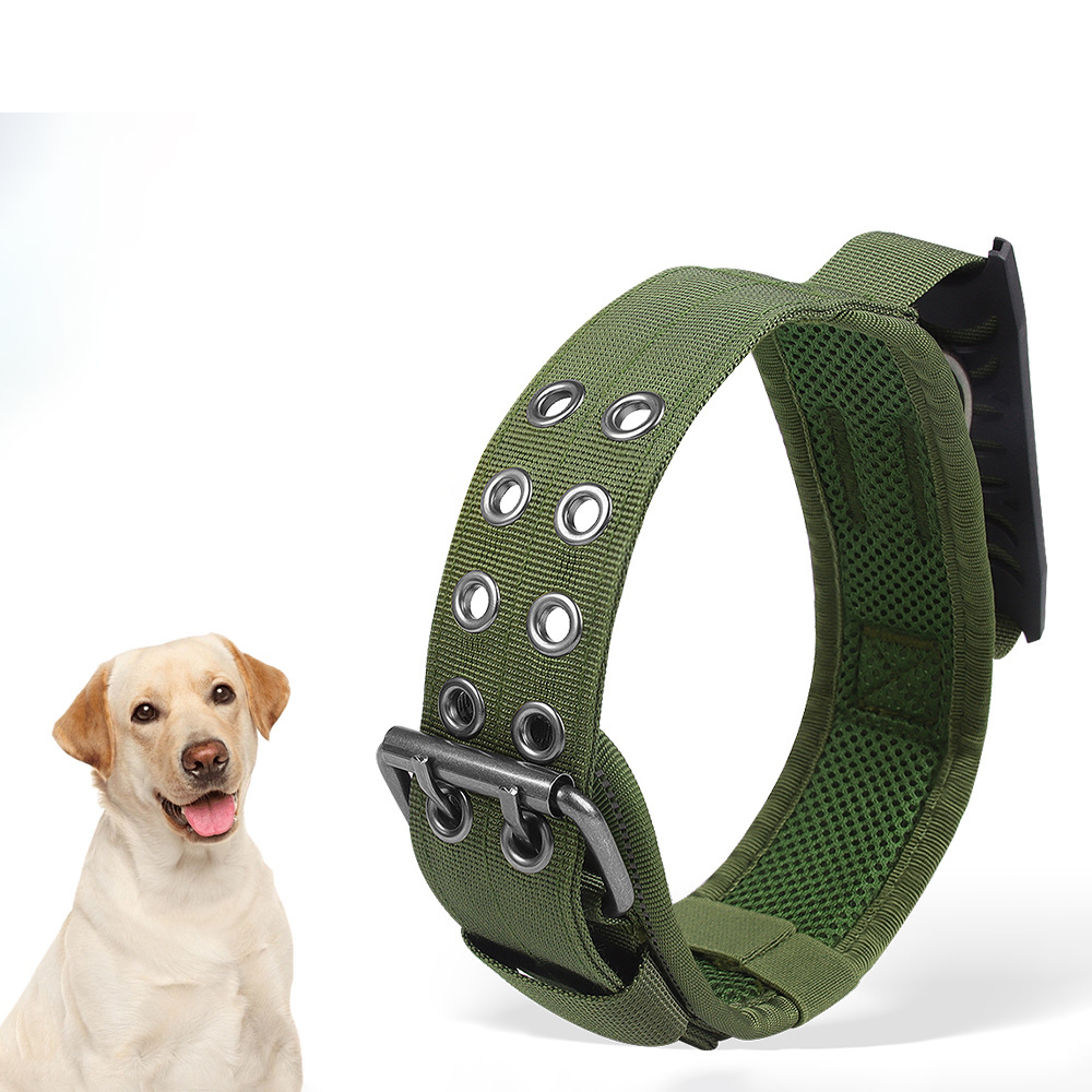 Tactical Dog Collar Adjustable Tactical Dog Collar Reflective Thickened Nylon Pet Collar with PVC Handle for Medium & Large Dogs