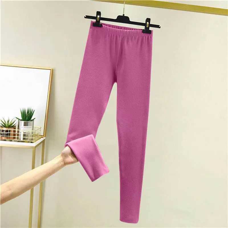 Winter Fitness Leggings Winter Underwaer Pants Leggins Thermo Warm Trousers Thermal Double Sided Brushed Womens PantX2409