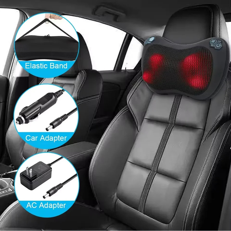 Neck massager pillow waist and shoulder multifunctional electric massager heating kneading and massage pillow 240914