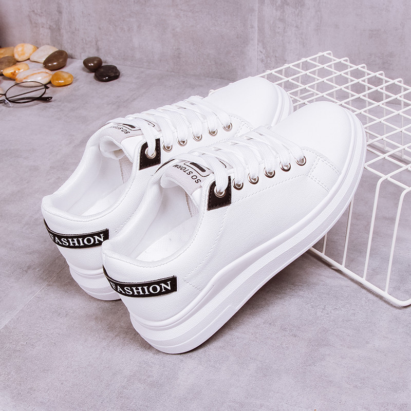 Latest Spring Autumn White Women Platform Woman Fashion Sneakers High Quality PU Casual Ladies Shoes Loafers