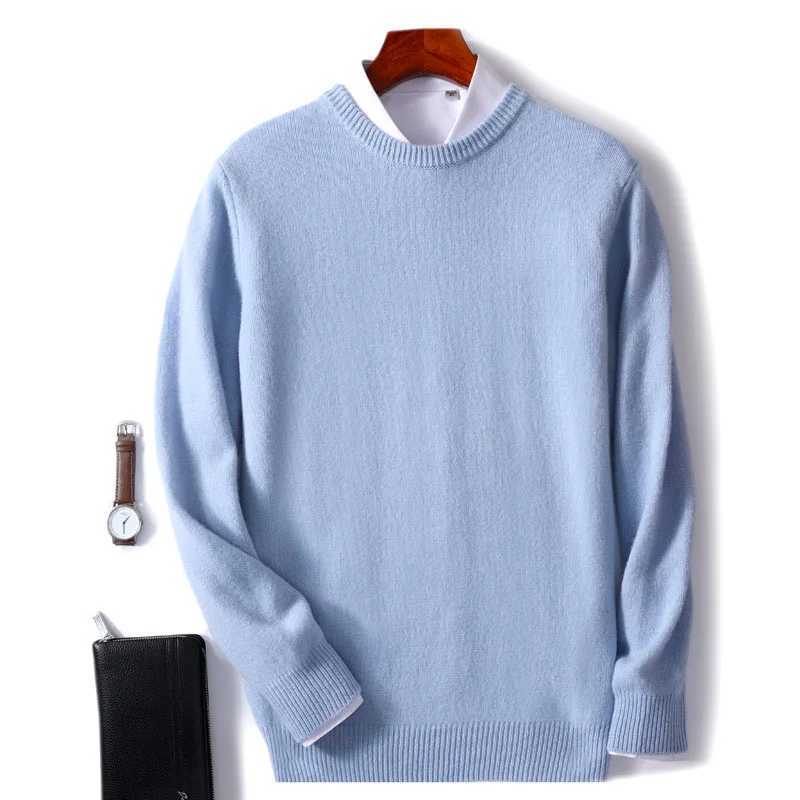 New Arrival Mens cashmere sweater O-neck soft warm plow M loose knitted shirt autumn Korean casual skydiving Pl Hme 17 Z241111