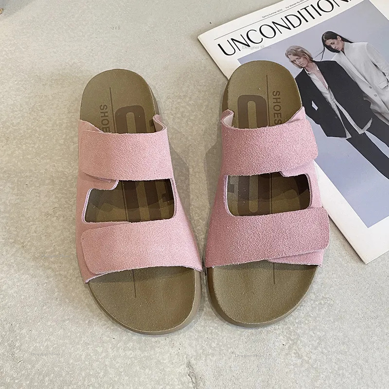 Fashion Slippers GAI Women Outside Summer Comfort Green Orange Couples Thick-Soled Non-Slip Slippers Eur36-40
