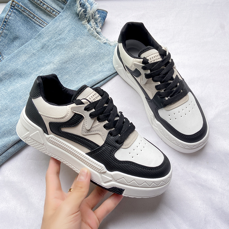 Fashion Small White Women New Spring and Autumn Leisure Sports Girls with Thick Soles Low Top Board Shoes