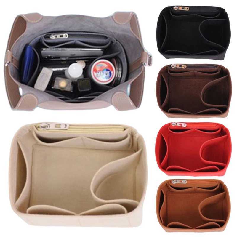 Felt Insert Bag Makeup Handbag Organizer Travel Inner Purse for Bucket Bag Portable Cosmetic Bags Storage Tote Z240914
