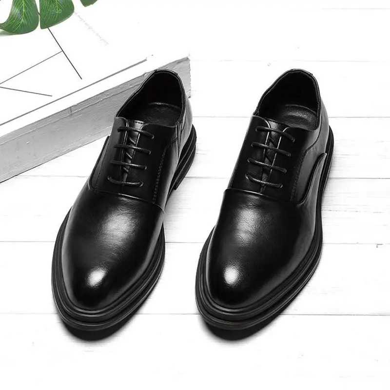 Dress Oxford Business Office Pointed Black Brown Lace Mens Formal Wedding Shoes 569 241030