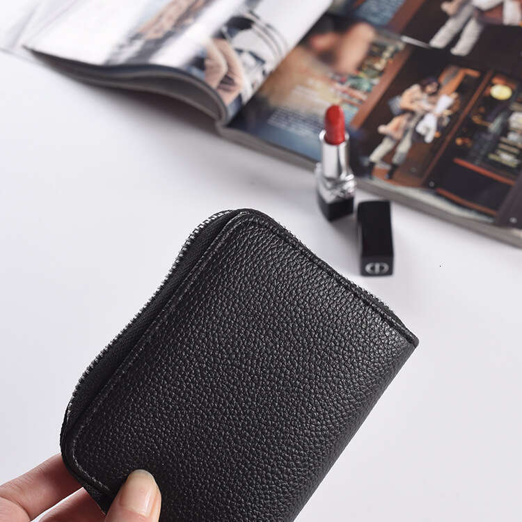 AMZZ 2024 New Korean Men's Basic Solid Color Short PU Wallet 38