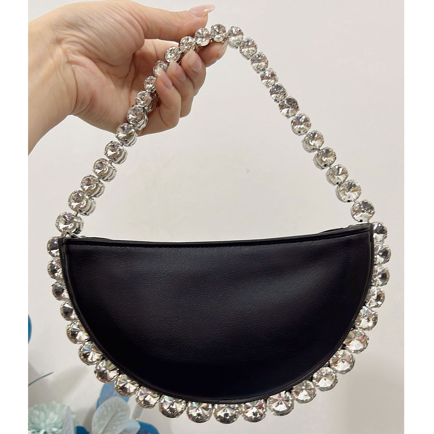 24 New Women's French Super Shining Diamonds Underarm Instagram Same Water Diamond Shoulder Bag Handheld