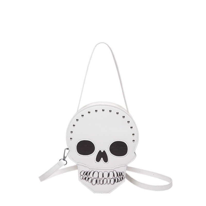 CMM Personalized Fashion Bag for Women Trendy Cool Skull Head Small Bag Versatile Halloween Single Shoulder Crossbody Bag