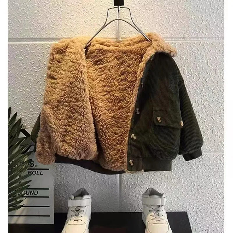 Childrens Parkas Boys Winter Warm Coats Teen Fashion Jackets Thicken Kids Outdoor Coat Baby Parka 240905