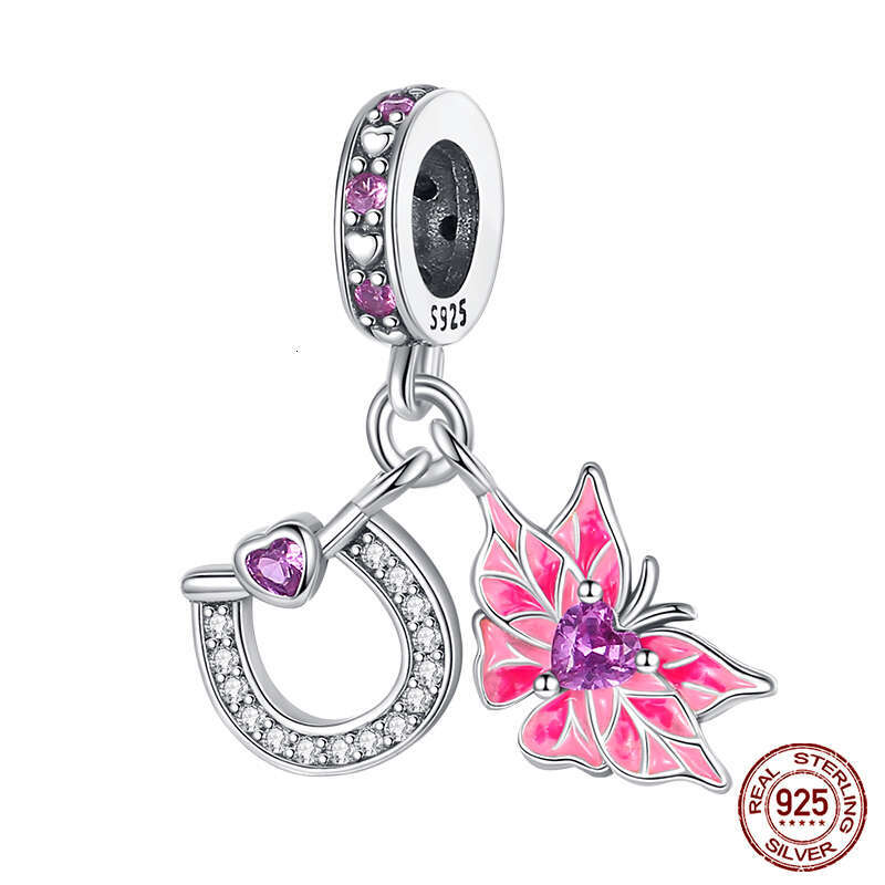 925 Fashion Silver Colorful Butterfly Dragoy Hummingbird Spring Series Charms Beads Fit Original Bracelet Jewelry