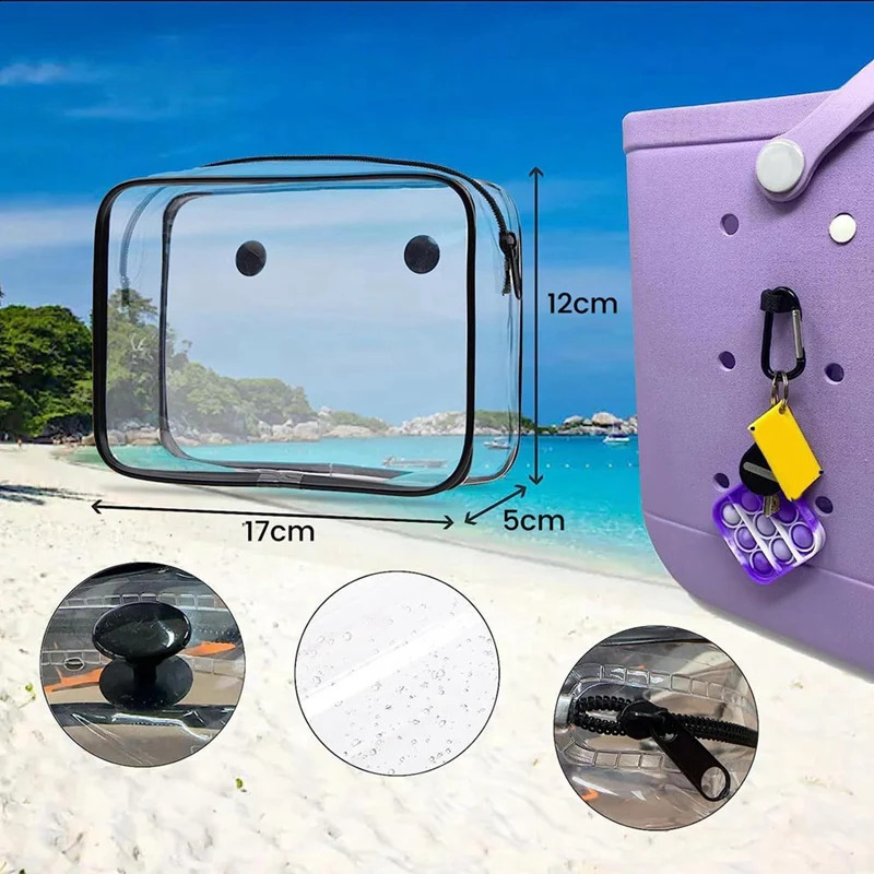 10Pcs Accessories Insert Pouch Zipper Inner Waterproof Travel Organizer For Bogg Bag Charms With Hoo 240909