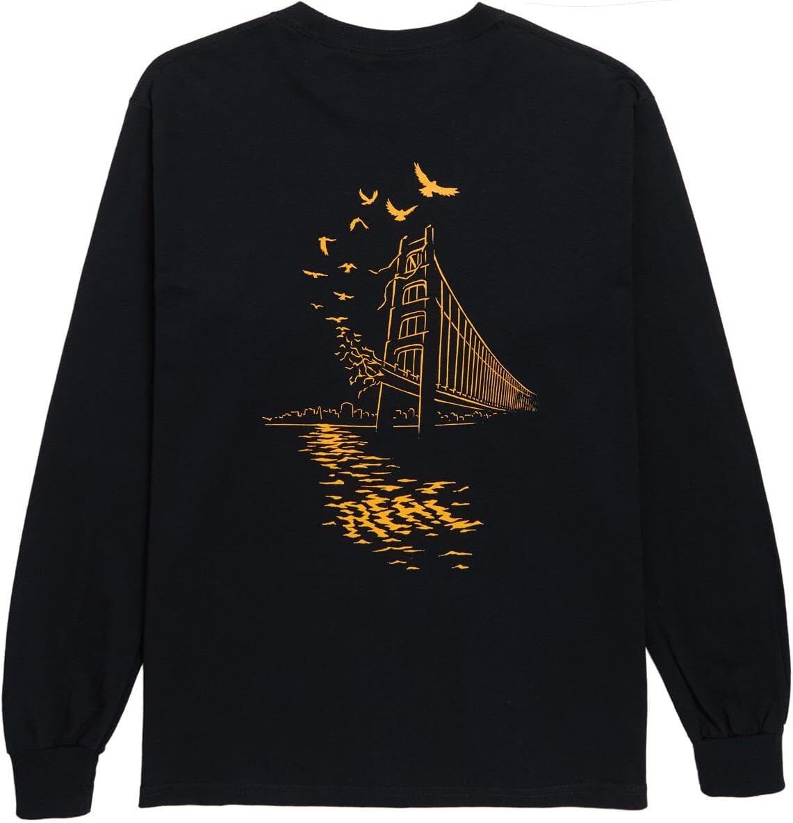 Long Sleeve Shirts for Men sweatshirt Real Commute Long Sleeve T-Shirt - Black Tee Streetwear Casual tops clothes