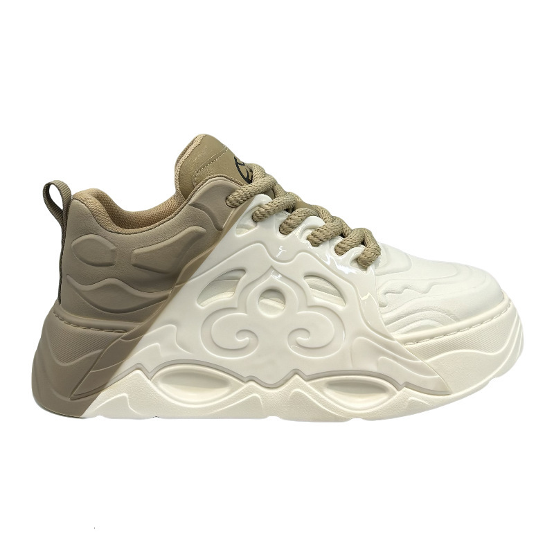 Ddmybear Fashionable Autumn Edition Dad Simple Splicing Thick Sole Height Increasing Fashion Trend Sports Versatile Casual Shoes Chinese Brand Shoes F