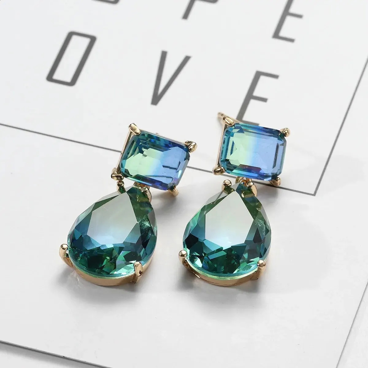 Trendy Cubic Zirconia Copper Drop Earrings For Women Girls Brown Crystal Pendant Earring Party Birthday Daily Jewelry 240906