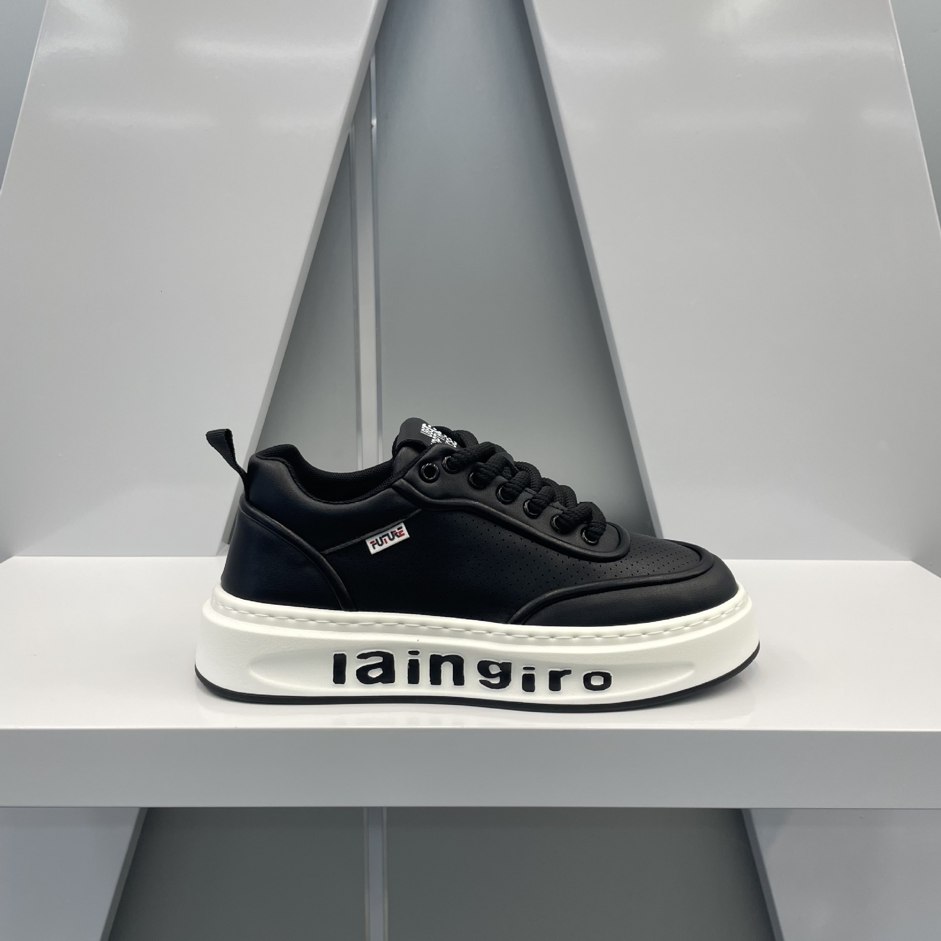 Ddmybear Autumn Breathable Men's 2024 Height Increasing White Hollowed Out Dad New Trendy Shoes Chinese Brand Shoes F915-159