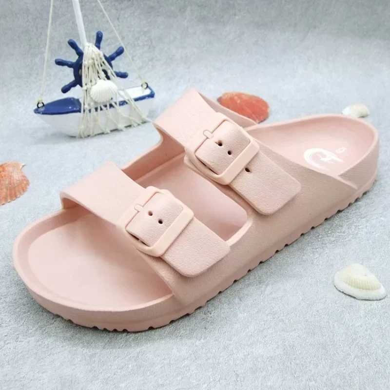 new casual buckle slipper summer EVA light sandal youth anti-slip mens and womens trend comfortable soft sole flip flops M240914