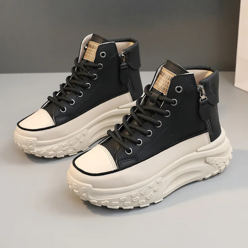 2024 new sports shoes fashionable high top boots platform casual outdoor women's running shoes