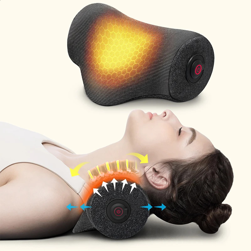Nekteck electric massage pillow with multiple back and neck massagers providing a 5-second relaxation muscle and shoulder massage pad 240914