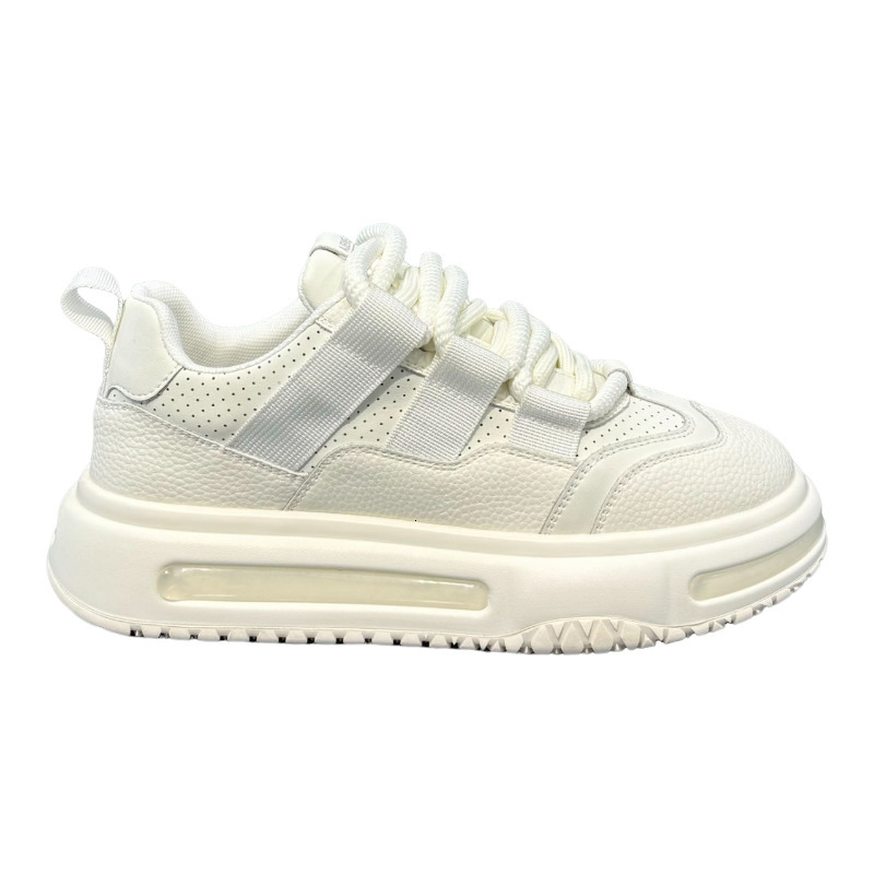 Ddmybear Trendy Brand White 2024 Autumn New Style Fashionable Splicing Air Cushion Thick Sole Height Increasing Casual Men's Shoes Chinese Brand 