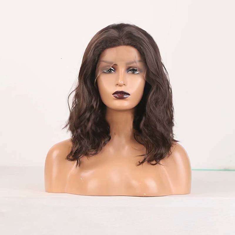 Brown Bob Wigs For Black Women Short Wave Lace Front Wig Heat Resistant Synthetic Hair Daily Use Cosplay