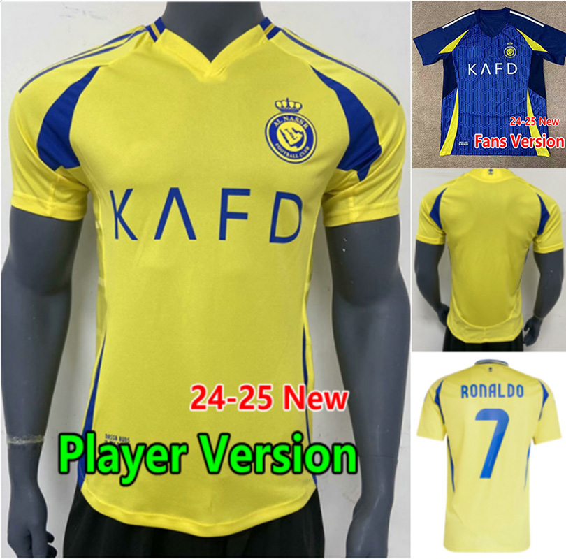 player version 2024 Al Nassr FC soccer Jerseys 24 25 home away 3rd RONALDO MANE BROZOVIC GHAREEB ALEX Telles LAPORTE Football shirt Al-Nassr FC maillots men kids set