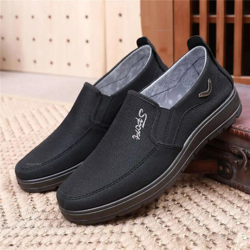 Cloth Men, Beijing Soft Sole Casual For Middle And Old Age Canvas Work Driving Shoes, Dad Shoes
