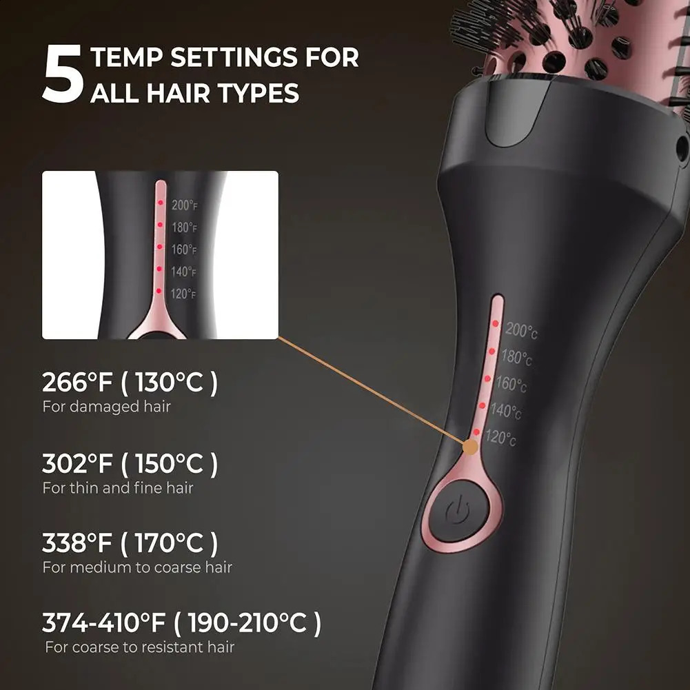Round Curling Iron Easy To Comb Used For Both Curly And Straight Hair Intelligent Temperature Control System Not Damage Hair 240905