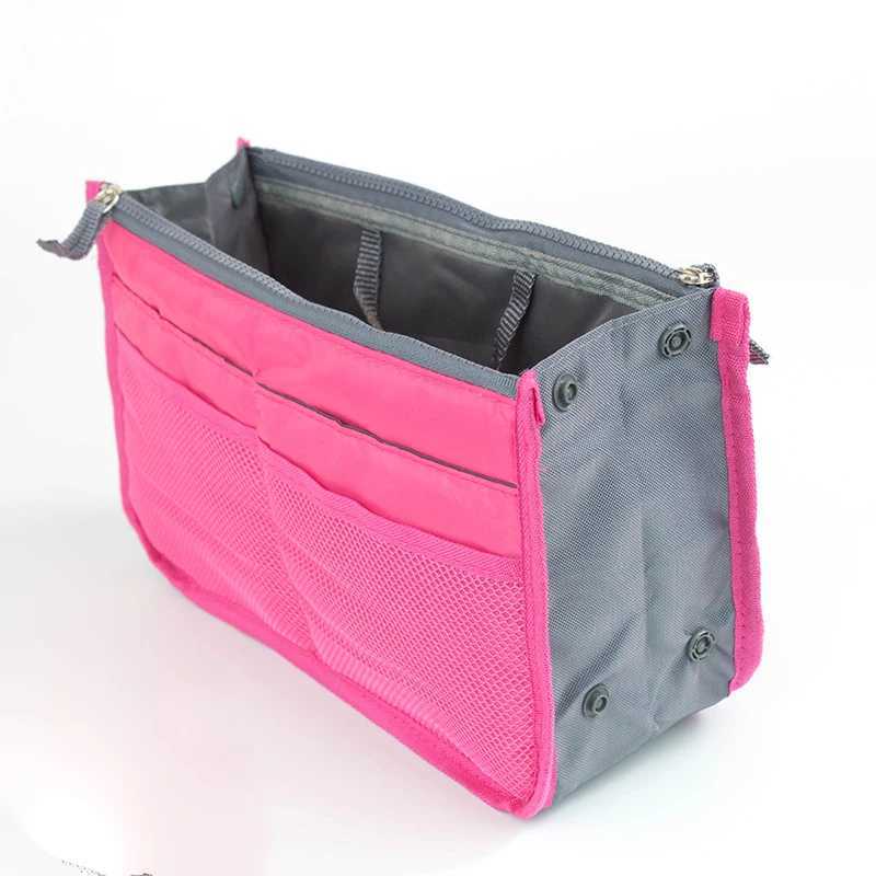 Organizer Insert Women Storage Bag Nylon Travel Insert Organizer Handbag Purse Large Liner Makeup Cosmetic Bag Tote Pouch Z240914