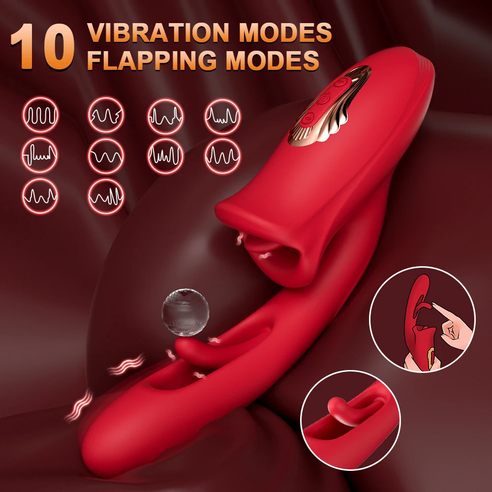 Tapping Flapping Vibrator for Women Clitoris Clit Sucking vibrator Tongue licking Oral Female Sex Toys 240914
