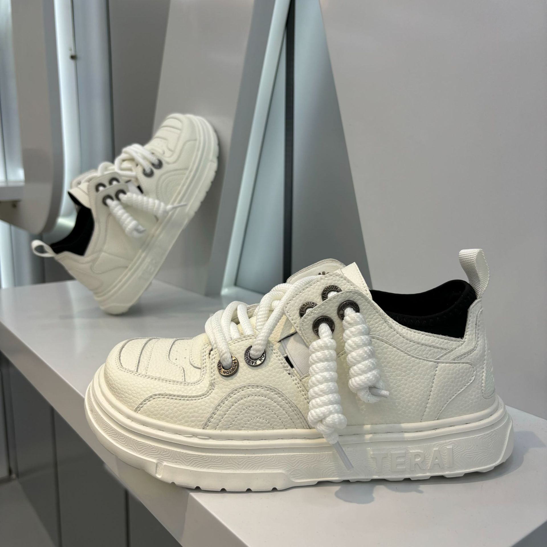 Ddmybear Big Men's Comfortable Breathable One Foot Casual Board Wide Footed Lazy Trendy Shoes, Square Toe Soft Sole, Ugly And Cute Shoes Chinese 