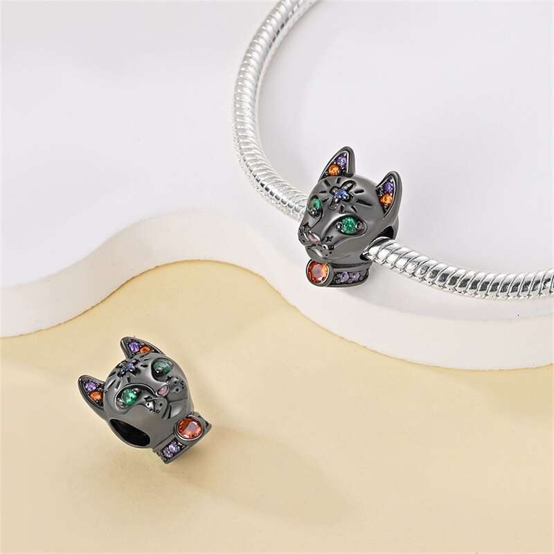 925 Sterling Silver Squirrel Lamb Unearthly Moon Cat Charms Beads Fit Original Bracelets Fine DIY Jewelry Gifts