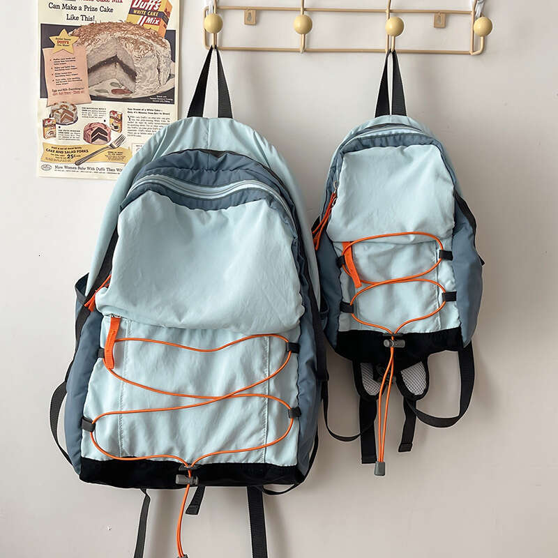 AMZZ Outdoor Contrasting Color Trendy Lightweight Travel Bag, Hiking Backpack, Aesthetic Value, Middle And High School Students' Class Backpack 1