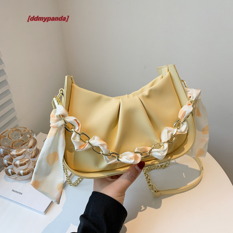 2024 New Soft Leather Texture Crossbody Women's Korean Edition Cloud Fold Leisure Western Style Handbag Shoulder Bag #31 ddmypanda