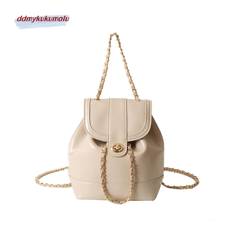 Fashionable and versatile black small fragrance chain backpack, women's Instagram outdoor niche single shoulder bag H726#38 04d29