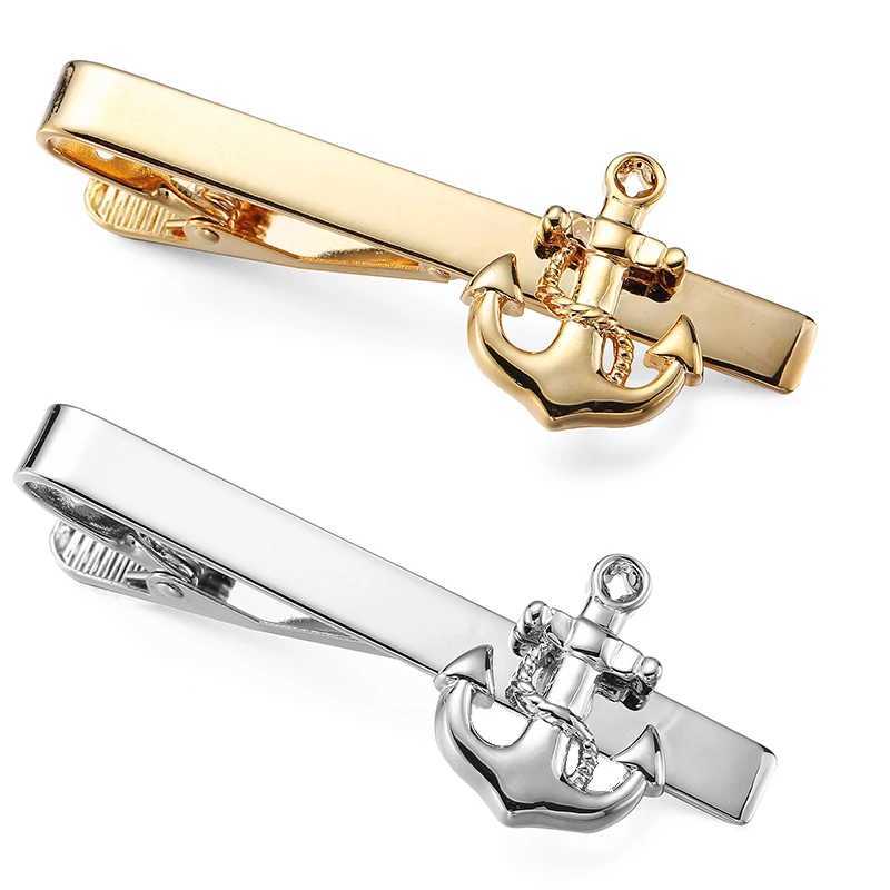 Classic mens and womens tie clips high-quality metal boat anchor clips business shirt accessories jewelry gifts W240914