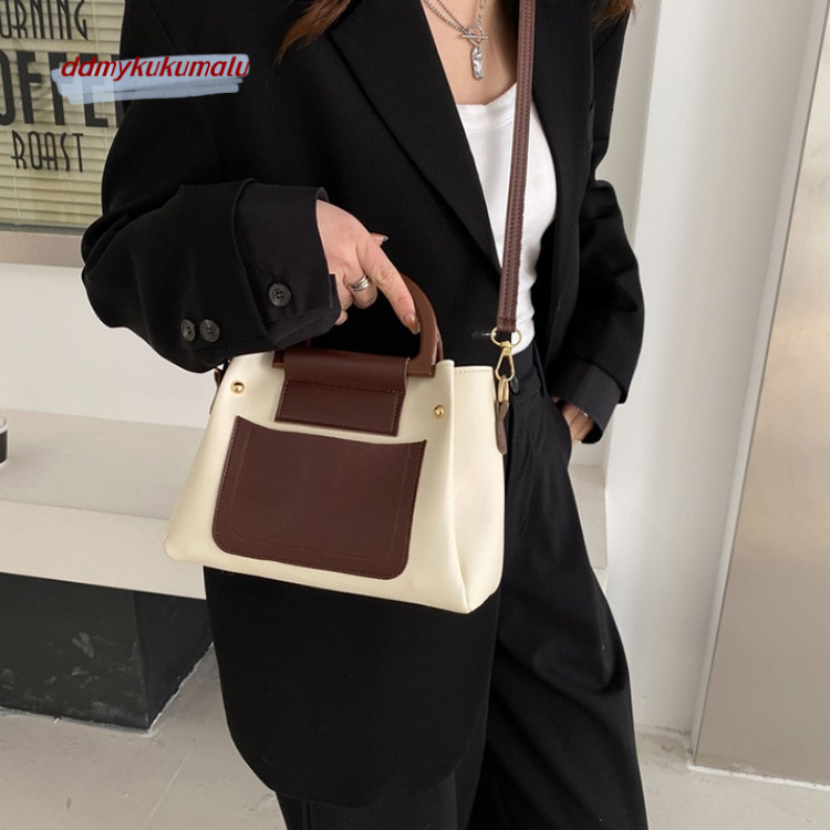 New Fashionable Texture Large Capacity Bucket Bag for Women, Korean Trendy Single Room Crossbody Bag, Ins Premium Handbag H727#14 54ee7