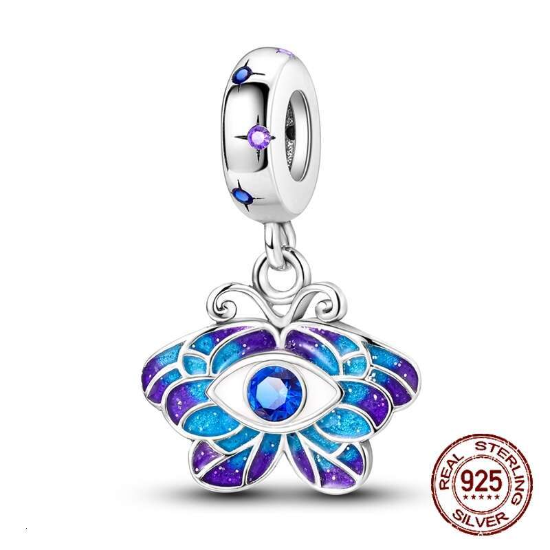925 Fashion Silver sy Colorful Butterfly series pendent Beads Charms Fit Original Bracelet Jewelry diy making