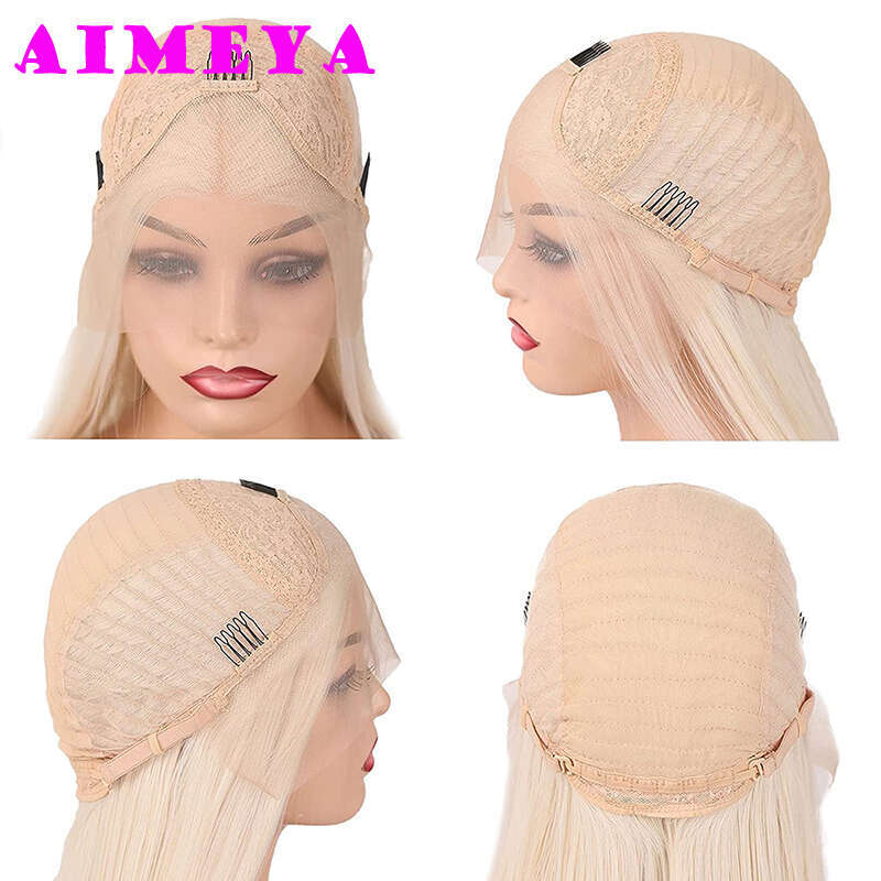 AIMEYA Synthetic Ginger Orange Body Wave Free Part Lace Front Wigs For Women Natural Looking Daily Wear Costume Party Wig