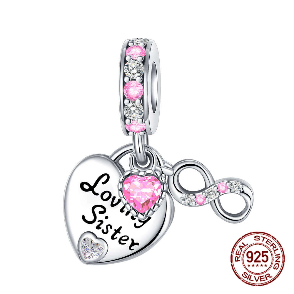 925 Sterling Silver Heart Shaped Warm Family MOM Charm Beads Fit Original Bracelets Fine DIY Mother's Day Jewelry Gifts