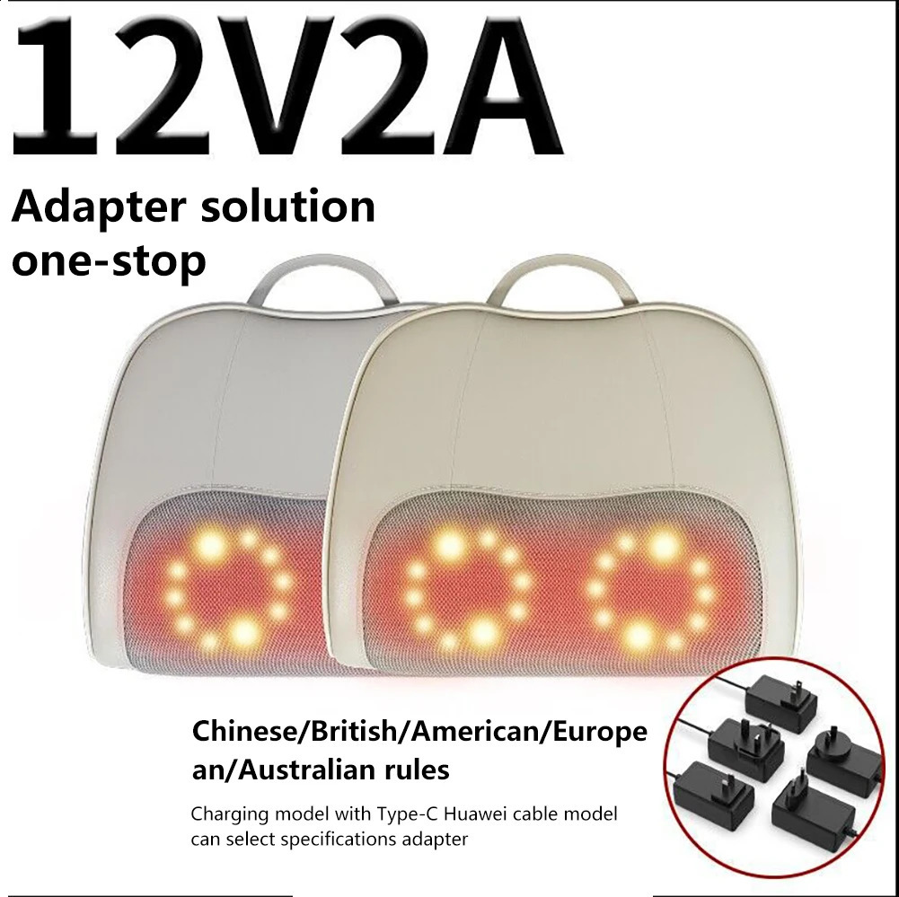 Multi functional massage pillow 3-level relaxation massage pillow vibrator electric neck and shoulder heating kneading massage pillow 240914