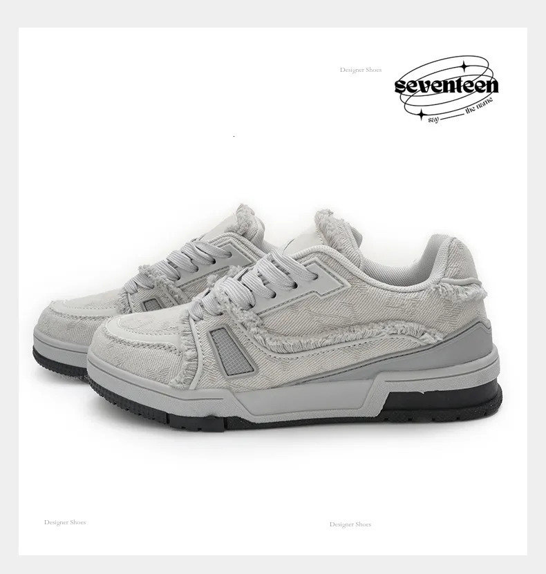Shipping 2024 Free Denim Fringe Casual Shoes With Flat Soles Design Sense Of Niche Trendy Couples Chic Hong Kong Style Sports Shoes
