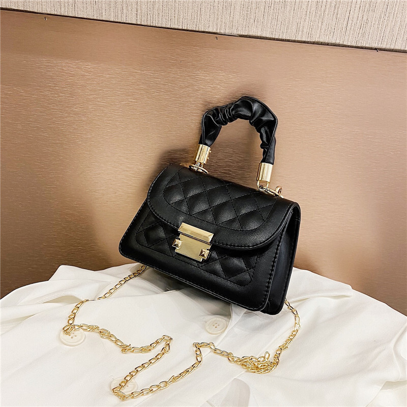 Women's 2020 Korean PU One Shoulder Crossbody Bag Fashion Chain Handbag
