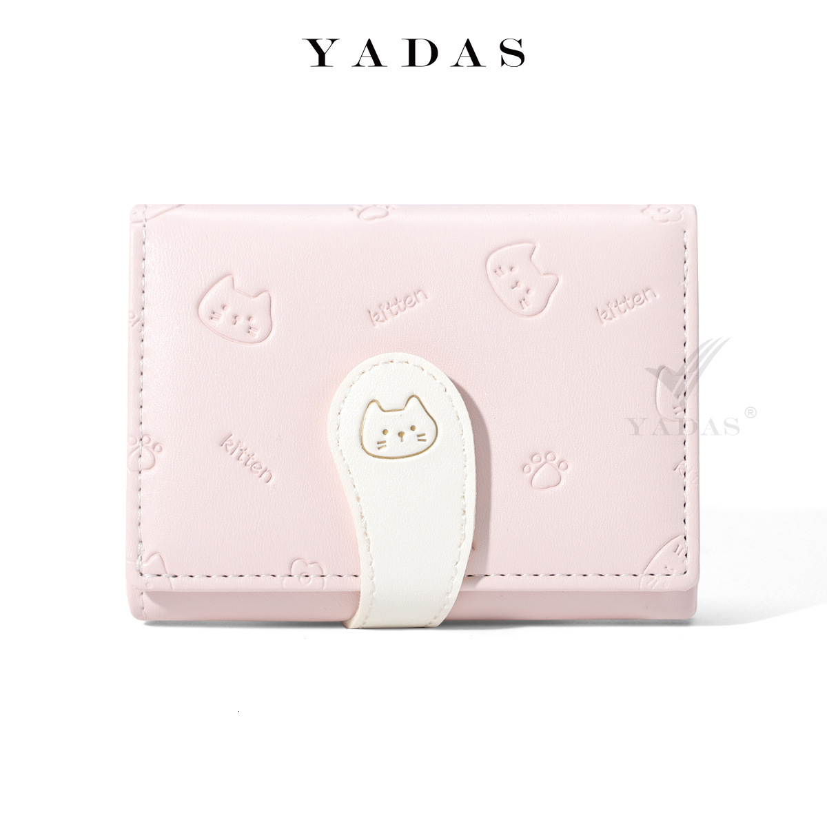 YADAS Cute Women's Card Bag Fashion Buckle PU Short 30% Zero Fold Wallet