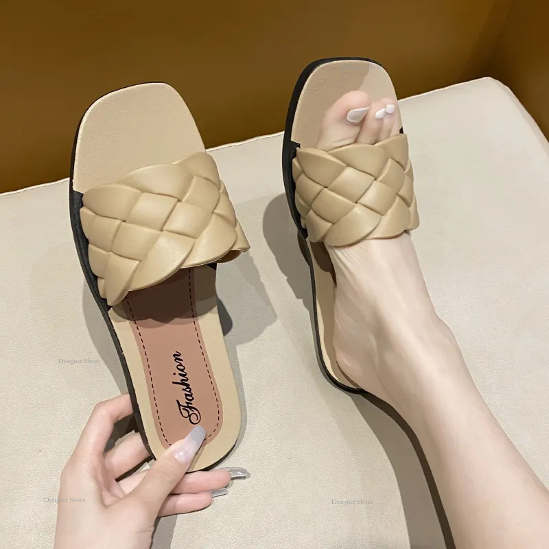 Slippers Gainew Fashion Women Outside Summer Comfort Orange Black Couples Thick-Soled Non-Slip Slippers Eur36-41