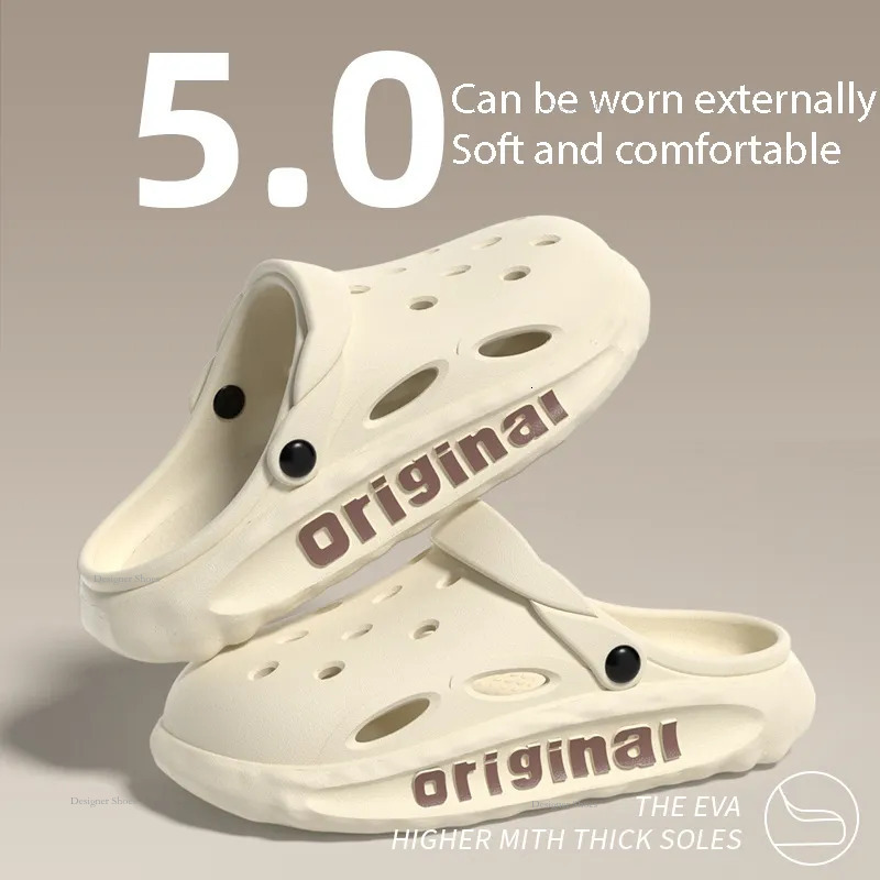 Men Wear Summer Anti Slip Home Shoes EVA Slippers For External Use, Feet Feeling Cool Slippers Hole Shoes pers pers