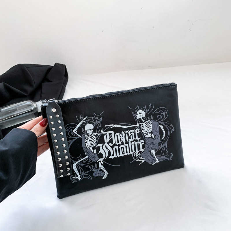 CMM Gothic Bag Female Item Niche Parody Halloween Small Square Bag Hundred Hands Holding Envelope Bag